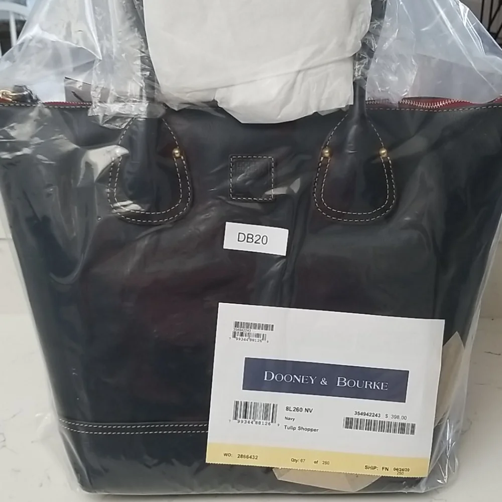 Dooney & Bourke Navy blue Leather Tote - Picture 4 of 12